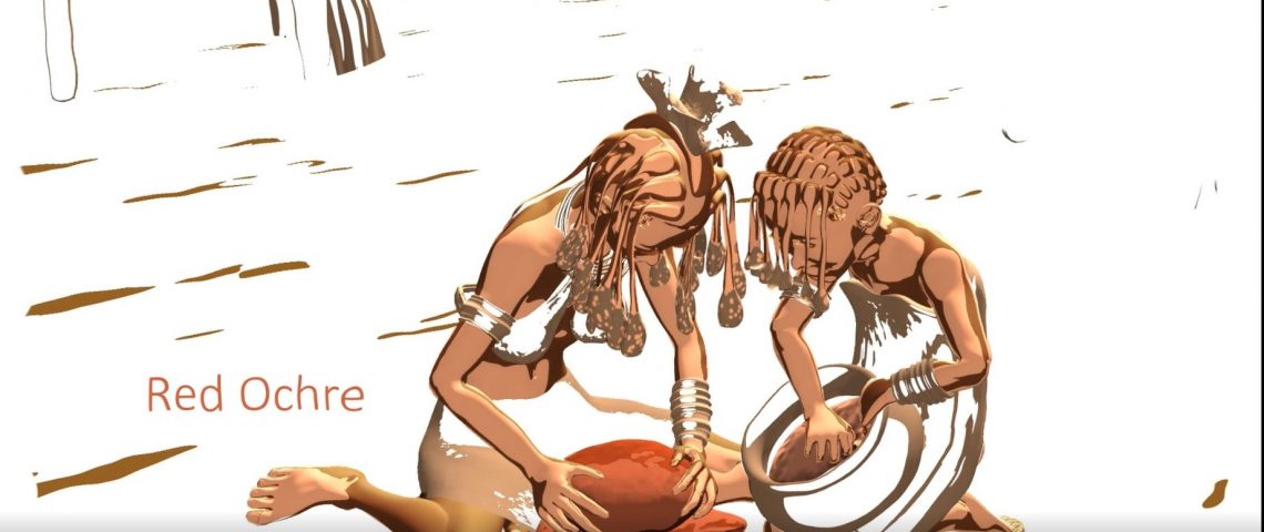 For centuries the himba have used red ochre to protect their skin and hair from the harsh Namib desert sun For centuries the himba have used red ochre to protect their skin and hair from the harsh Namib desert sun