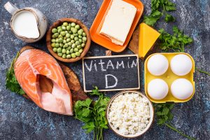 Vitamin D can be found in fish, eggs, and other food sources. With enough sunlight, it can be produced in our skin.
