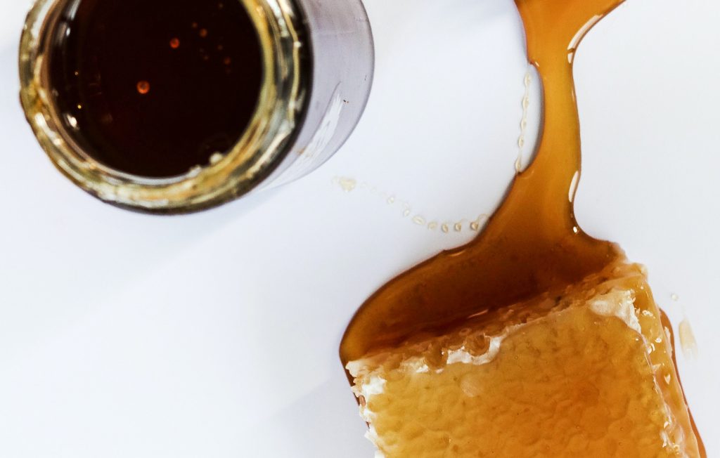 Remove honey stains as soon as possible.