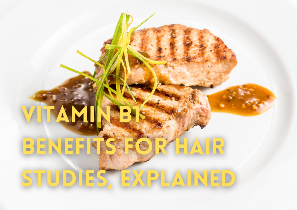 Pork chops, which contain a high amount of healthy Vitamin B1, can help aid hair growth and hair health. Pork chops, which contain a high amount of healthy Vitamin B1, can help aid hair growth and hair health.