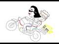 Gashee Hair Cartoons - #5: My Hair, My Bike.